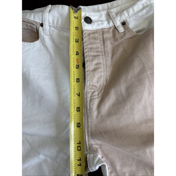 PacSun Womens High Rise Straight Jeans Two-Tone Beige/White Size 24 - Picture 8 of 11